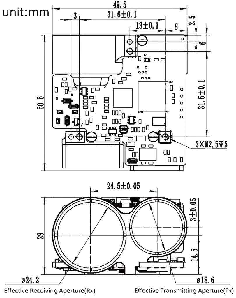 NLMA2500 MECHANICAL AND OPTICAL INTERFACE SPECIFICATION