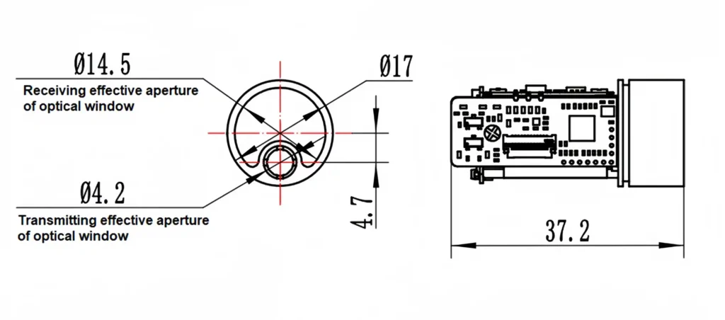 NLMB1000 Mechanical & Optical Interface Diagram