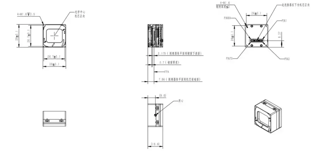 NLIR1280L Thermal Camera Cores Physical Blueprint