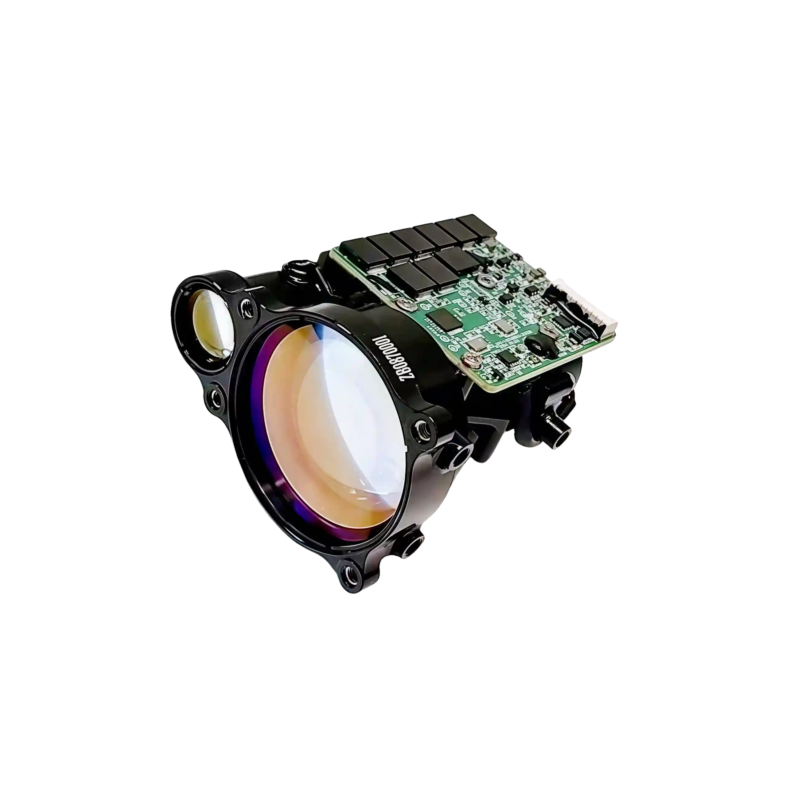 Aerial Surveying with a 9.5km Laser Rangefinder Module