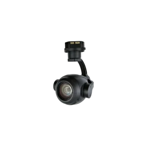 NTPOD207 long range gimbal electro-optical sensor in a lightweight 690g stabilized enclosure showcasing the 3-axis FOC mechanical arm assembly.