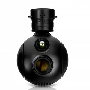 NTPOD115 eo ir camera for uav flight platform with 30x continuous optical zoom window and 12um LWIR thermal core for industrial inspection.