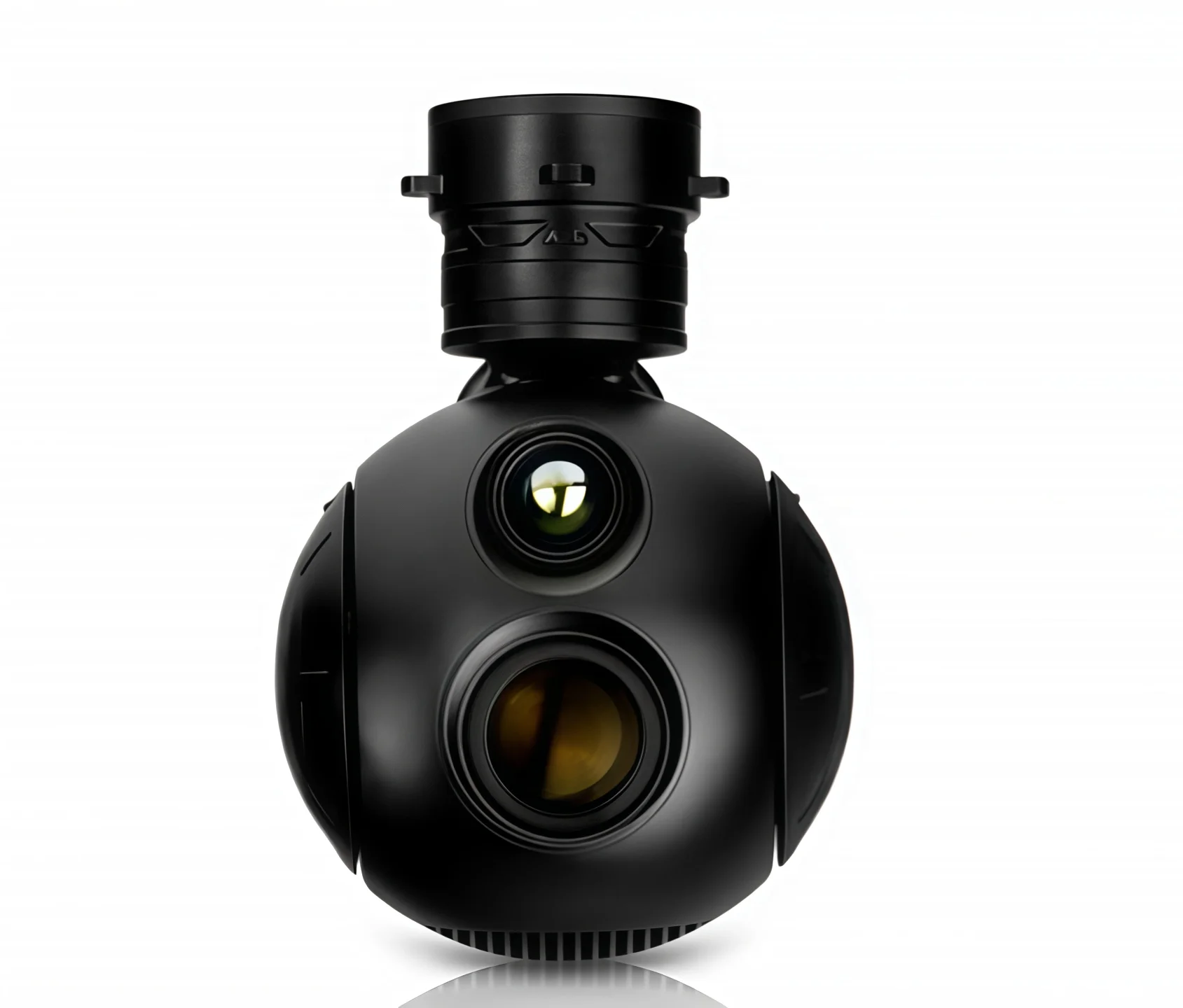 NTPOD115 eo ir camera for uav flight platform with 30x continuous optical zoom window and 12um LWIR thermal core for industrial inspection.
