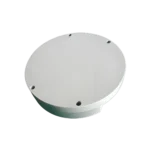 NTDFM dual-frequency GNSS intelligent array antenna showcasing the sealed circular low-profile radome housing designed for maritime and vehicular platform protection.