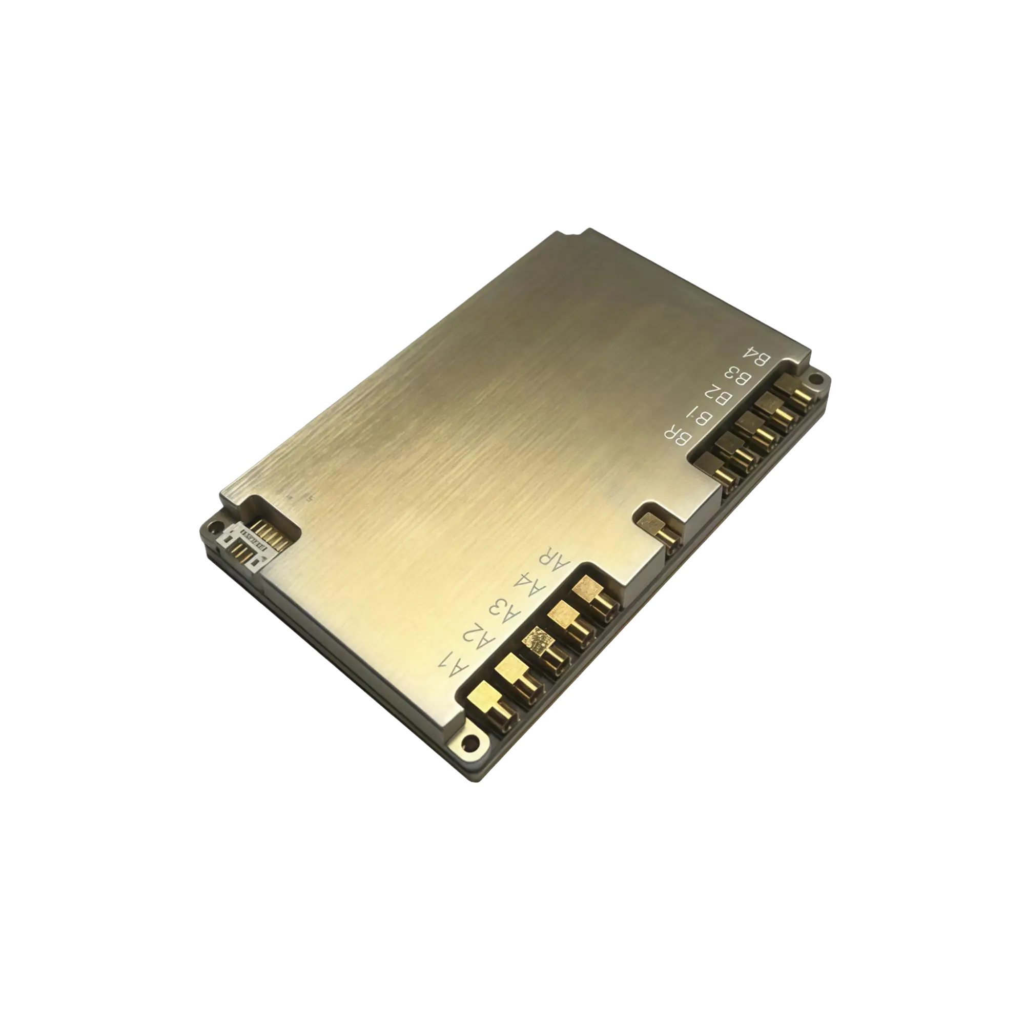 NTHAB dual-frequency GNSS anti-jamming processor module highlighting multi-channel coaxial RF terminal configurations labeled for antenna array inputs.