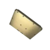 Planar mechanical chassis profile of NTHAB dual-frequency GNSS anti-jamming processor illustrating the symmetric installation holes and flush aluminum baseplate.