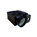 NLMU4500A is a DPSS 1064nm laser rangefinder module featuring high pulse energy, co-optical aperture geometry, and top-mounted active cooling fans for long-range UAV detection