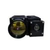 Front view of NLMU4500A 1064nm laser rangefinder module highlighting co-optical aperture design and large optical receiving lens for UAV detection.